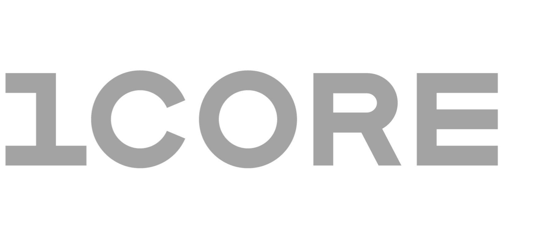 Szare logo firmy 1Core.